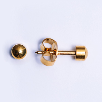 Gold 5mm earrings
