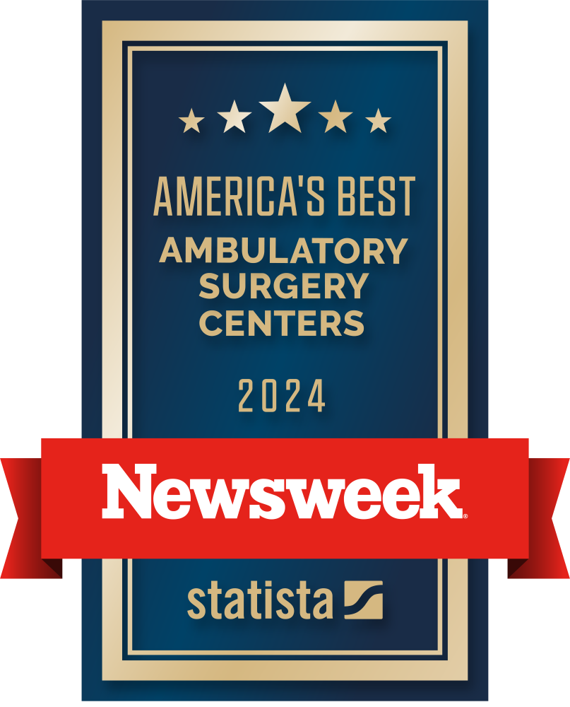 Newsweek logo of America's Best Ambulatory Surgery Centers 2024.