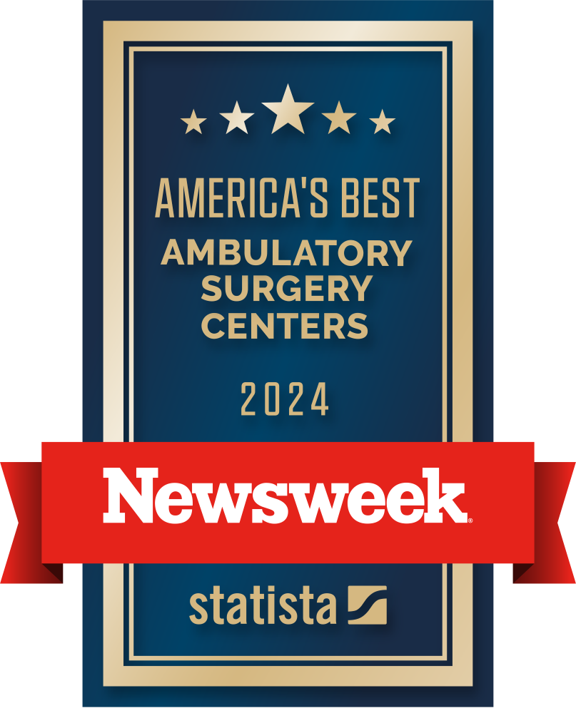 Newsweek logo of America's Best Ambulatory Surgery Centers 2024.