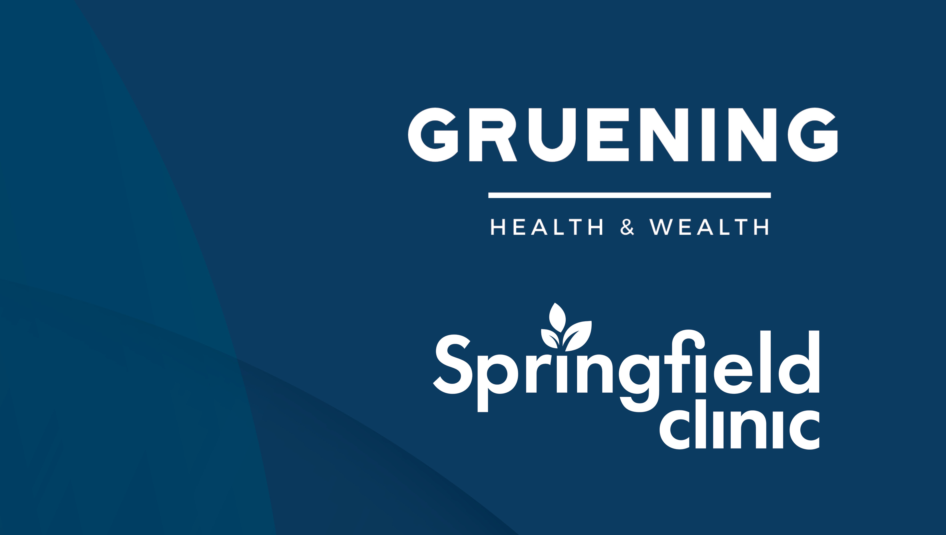 Background with Gruening Health and Wealth and Springfield Clinic logos.
