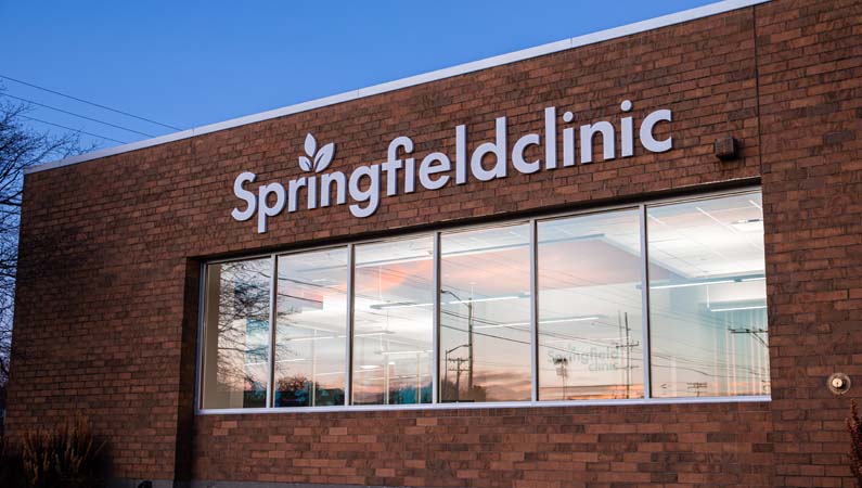 Exterior view of Springfield Clinic Dermatology-Monroe in Springfield, Illinois.