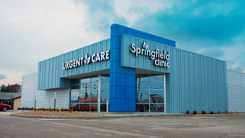 Exterior of medical office building in Jacksonville, Illinois