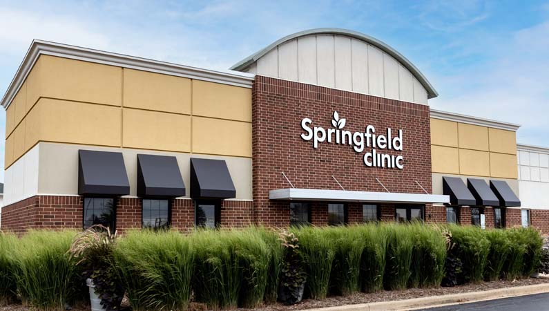 External view of Springfield Clinic Peoria Allen building.