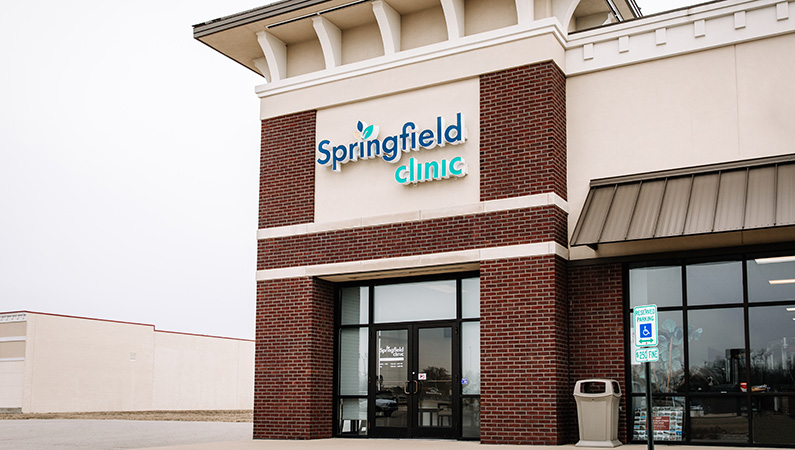 Exterior of rehabilitation services center in Sherman, Illinois