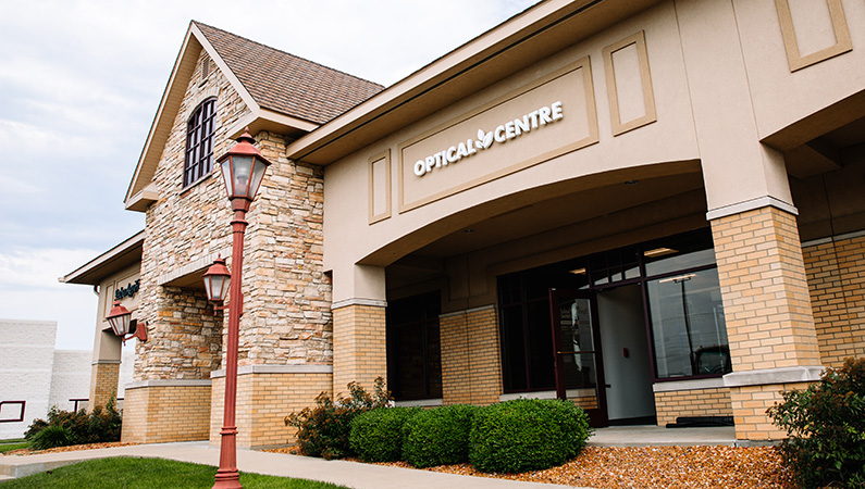 Exterior of medical office building in shopping complex on the west side of Springfield, Illinois