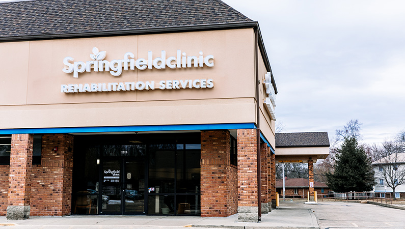Exterior of rehabilitation service center in Springfield, Illinois