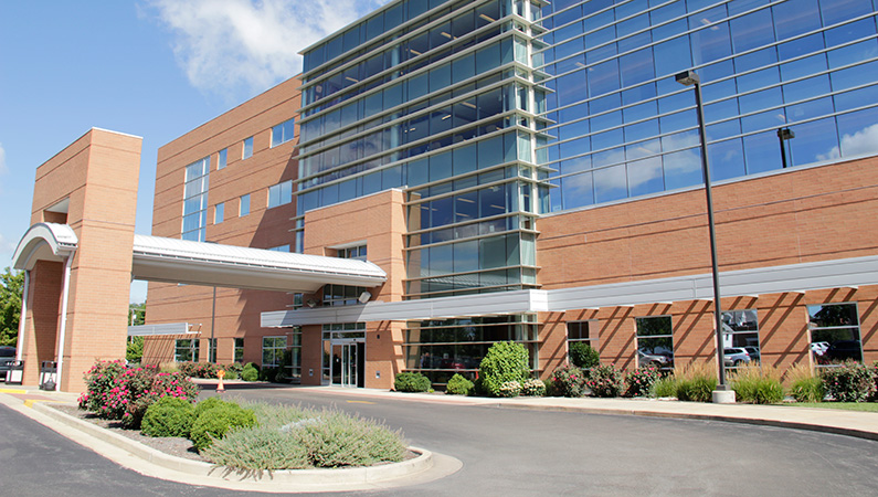 Brick exterior of multi-level medical office building in Springfield, Illinois
