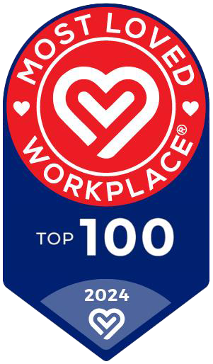 2024 Newsweek's Most Loved Workplace Top 100 logo.