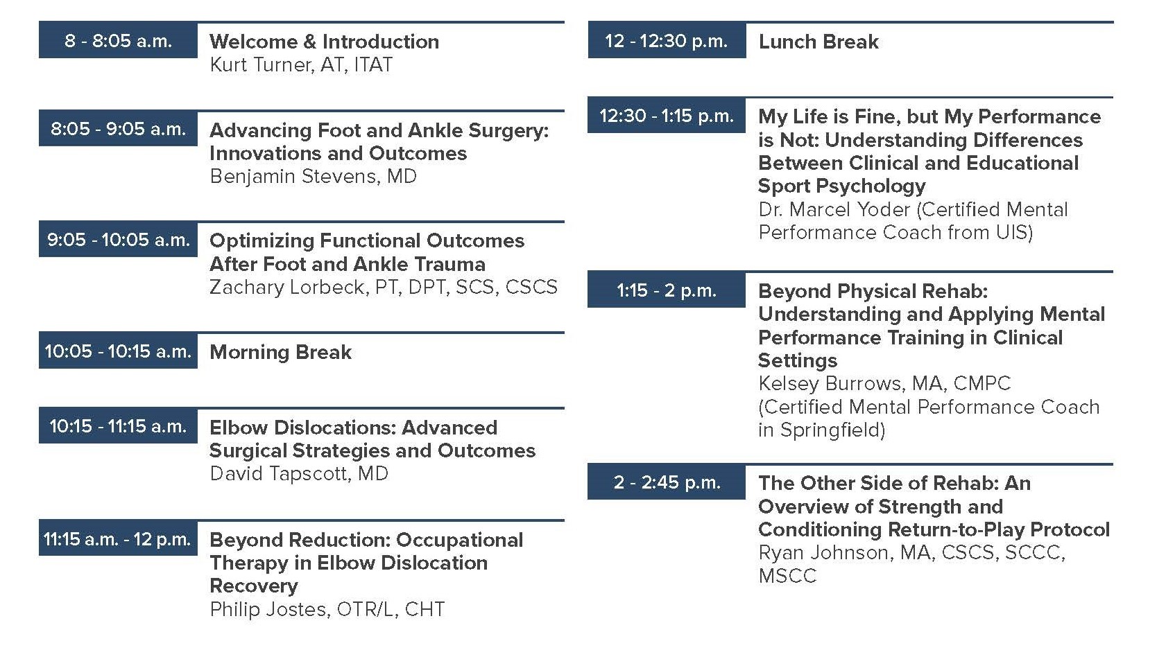 Sports medicine 2026 symposium schedule of events