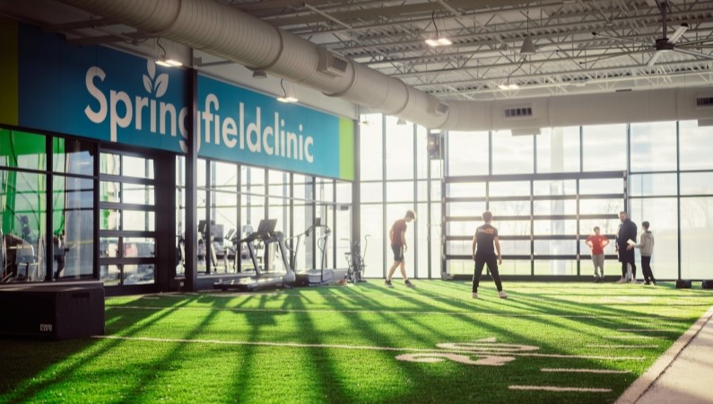 Interior view of Springfield Clinic Dome fitness facility