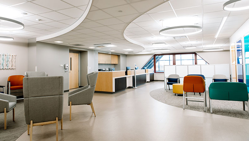 Inside view of Pavilion lobby.