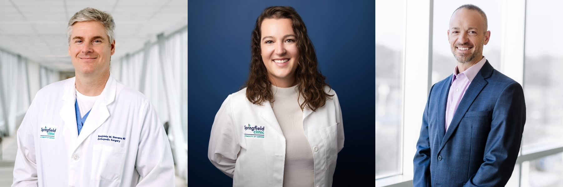 Three foot and ankle orthopedic providers smiling