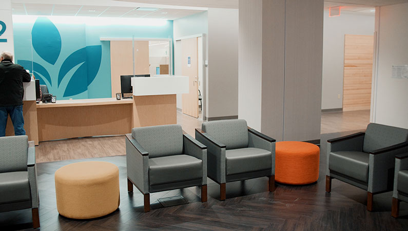 Jacksonville Memorial Hospital Annex lobby.