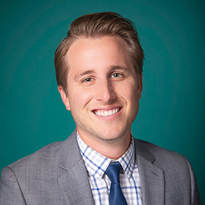 Male orthopedics physician assistant headshot.