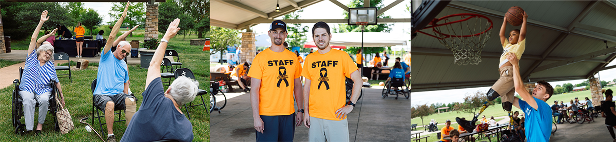 Three images of Limb Loss Limb Difference 2024 event in Springfield, Illinois.
