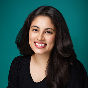 Female eye doctor smiling in professional headshot